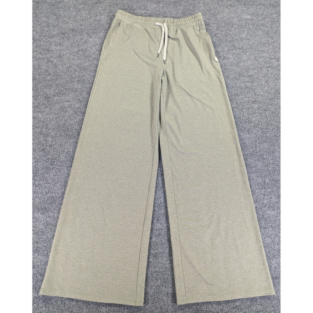 Vuori Halo Essential Wide Leg Pants Sage Green Heathered VW4023 Women Small
